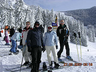 Bradford with his group in Braitaz, la Chapelle D'Abondance.